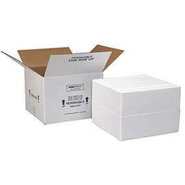 Polar Tech XM15C Thermo Chill Expand-em Series Insulated Carton with Foam Shipper, 10-5/8" Length x 6-1/2" Width x 5" Depth (Case of 4)