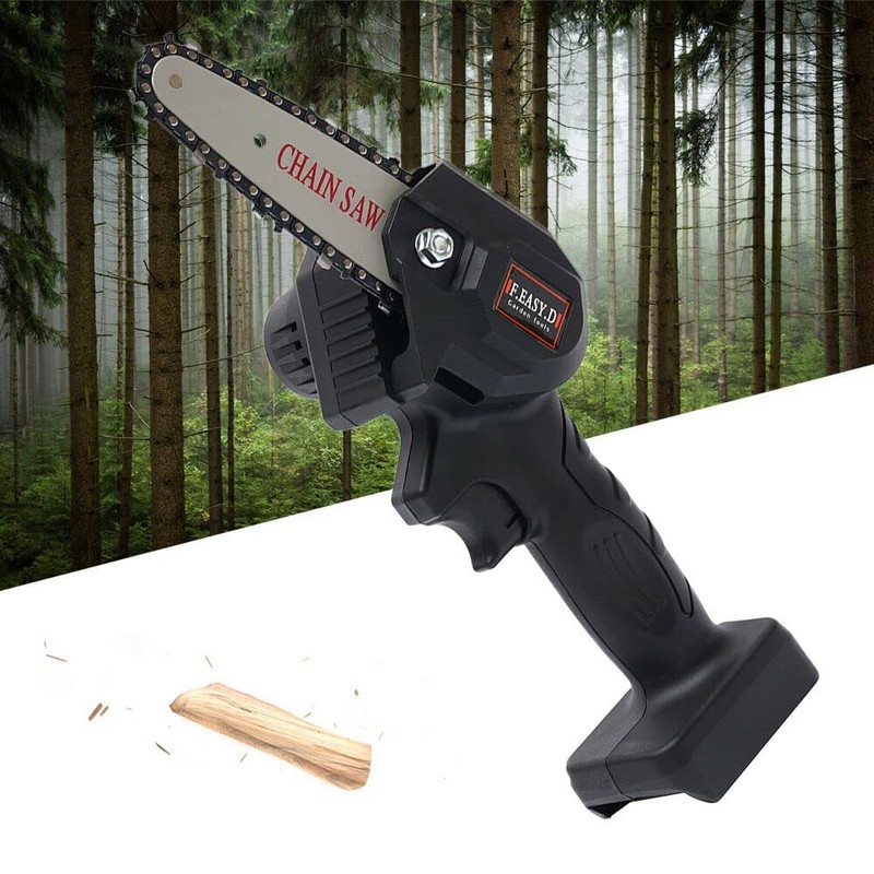 4" Mini Electric Chainsaw Cordless 550W Battery Powered Chainsaw Rechargeable