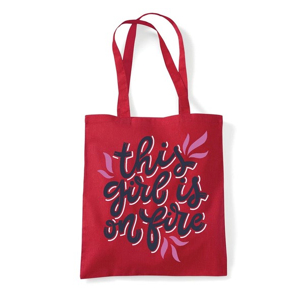 This girl is on fire statement (girl power set) tote
