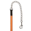 Exion Leather Soft Padded Orange Halter and Leather Lead with