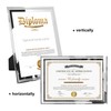 GraduatePro A4 Glass Certificate Frame Double Silver Line Document Diploma