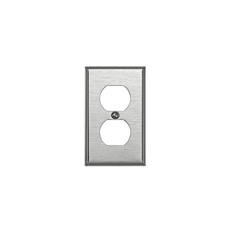 Leviton 1-Gang Duplex Device Receptacle Wallplate, Standard Size, Device Mount,