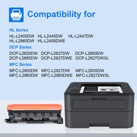 MYCARTRIDGE TN2510 Toner Compatible with Brother TN2510 for MFC-L2835DW HL-L2400DWE DCP-L2620DW DCP-L2627DW DCP-L2660DW DCP-L2665DW MFC-L2860DW (Black 1-Pack)