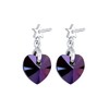 Elli Women's Earrings Heart Star Astro with Crystals, Facet cut,