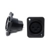 DRUT XLR 3 Pin Female Chassis Panel Mount Connector -