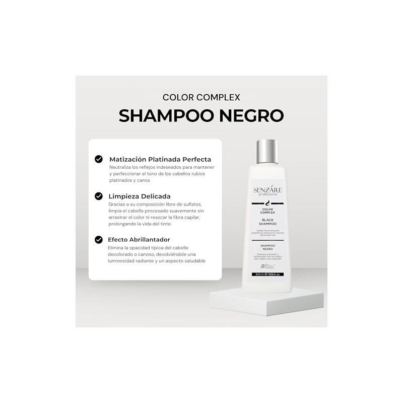 Senzáre Color Complex Shampoo Negro Matizador 1L