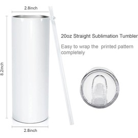 CHLJAR 20oz Sublimation Tumblers Glow in the Dark, 25 Pack Luminous Insulated Tumbler Bulk with Straw and Lid, Stainless Steel Double Wall Insulated Tumbler,White to Green