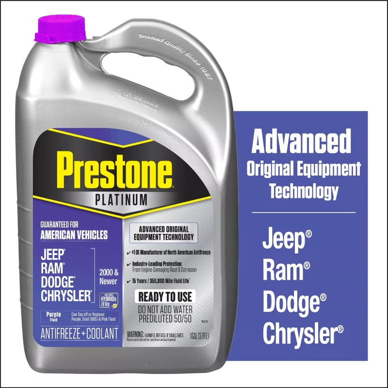 Prestone Platinum American Purple Antifreeze & Coolant 1 Gal -