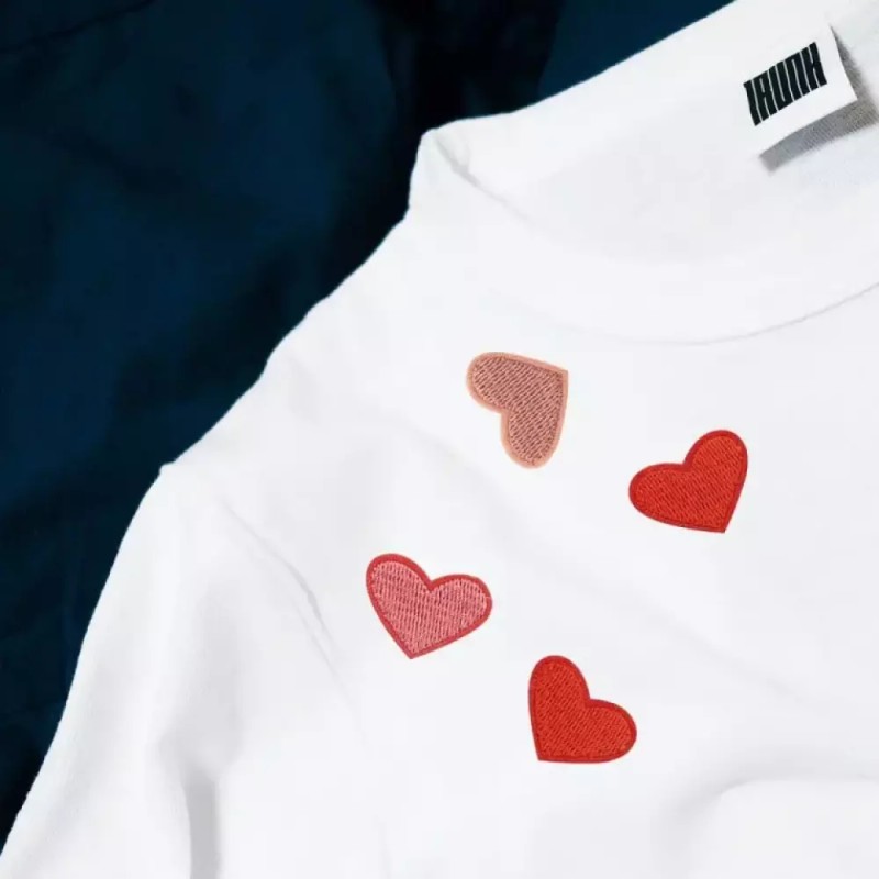 Heart 하트 빨강 의류 패치 Red Heart Clothing Patch