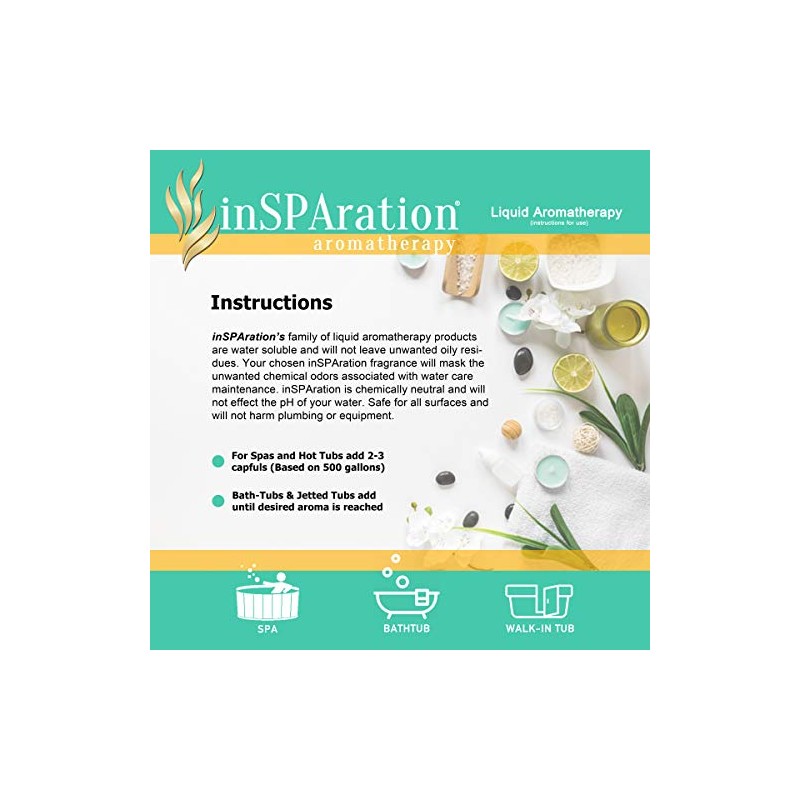 inSPAration Spa and Bath Aromaterapia 370X Spa Liquid, 9 onzas,