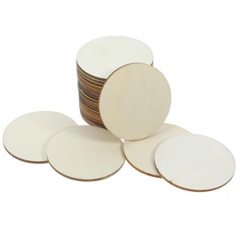 BESPORTBLE 50PCS 60MM DIY Round Wooden Discs Wooden Discs for Crafts Discs Disks Circular Pieces Round Disc Pieces DIY Round Discs Wood Circles Wooden Wheels for Craft Projects Home Decor Art Creative