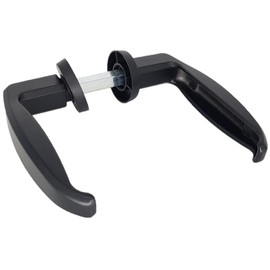 TLDSHOP® - Handle for metal or iron doors - door thickness 45÷60 (mm) - colour black