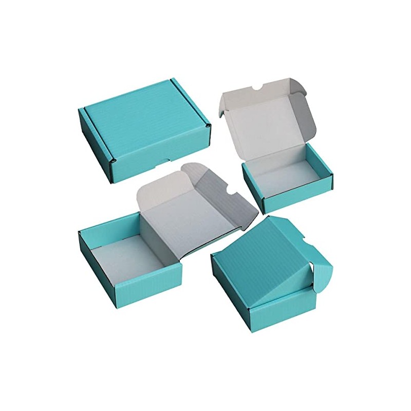 100 x F1 4x3x2" Postal Pip Box Die Cut Blue