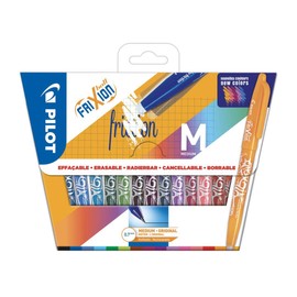 PILOT FriXion Ball Erasable Rollerball Pen Set of 15 (Black, Blue, Blue, Black, Skyblue, Light Blue, Purple, Pink, Coral, Red, Dark Red, Apricot, Orange, Green, Light Green)