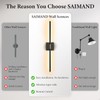 SAIMAND Wall Sconces Set of 2 Battery Operated, Wireless USB