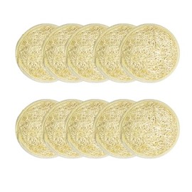 Pack of 10 Natural Face Loofah Sponge Exfoliating Pads, Made of Environmentally Friendly and Biodegradable Shower Loofah Sponge, 100% Natural Body and Face Exfoliating Pads for Bath, SPA, Shower, 7 cm
