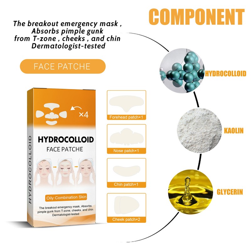 Face Acne Patches Hydrating and Purifying Forehead Nose Chin Cheek