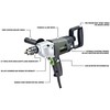 Genesis 1/2" 9.0 Amp Electric Drill Variable Speed Electric Mud