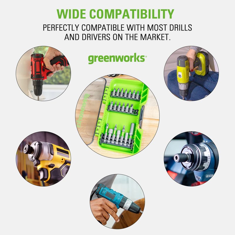 Greenworks Hardened screwdriver bits (20 pieces comprehensive set of pick