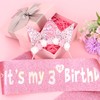 YARIEW 3rd Birthday Decorations for Girls, 3rd Birthday Headband and