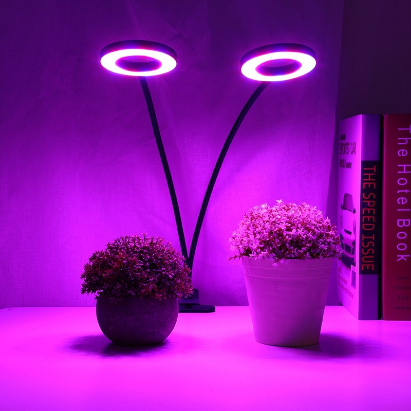 18w 2 Head Timing USB LED Grow Light with Clip