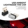 Zikefest 4PCS USB LED Car Interior Atmosphere Lamp, Mini LED