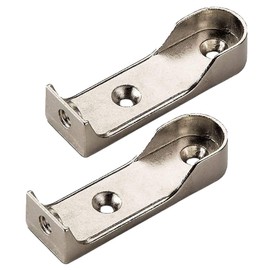 bricoleva.it Closet Rail Bracket, Side Hose Holder Kit for Oval Clothes Rail - Center Bar Not Included