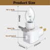 360-Degree Rotating Night Light Socket with Switch, 7W C7 Bulb