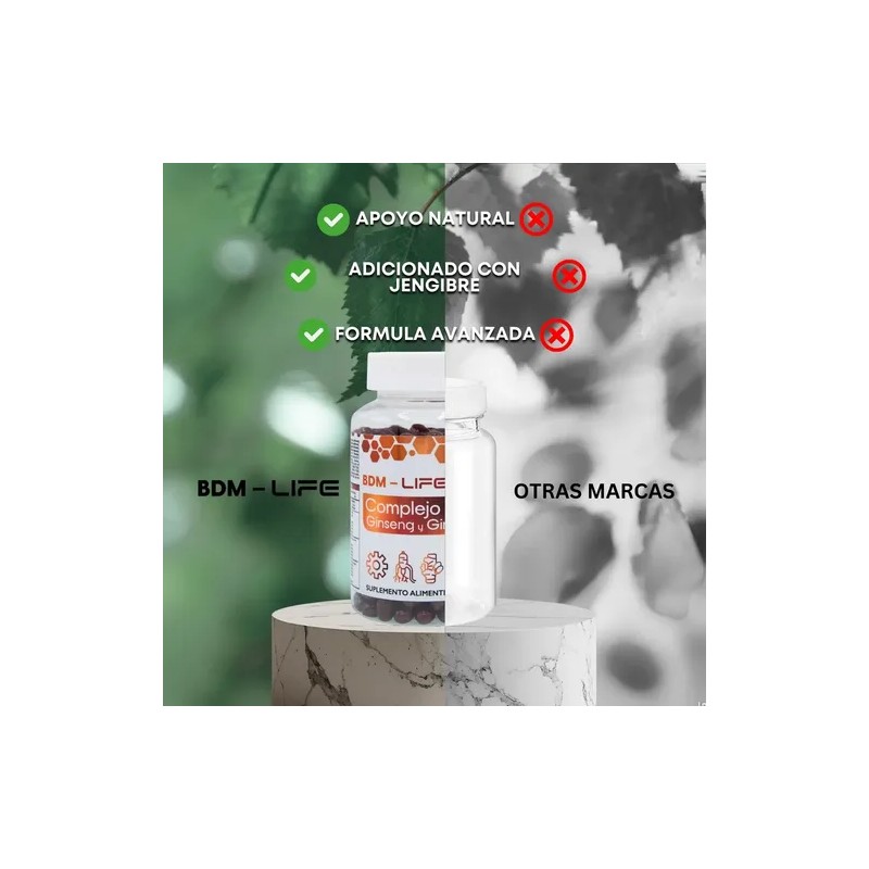Complejo B Con Ginseng Y Ginger, Suplemento Bdm - Life