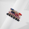 LYNMOS Colorful Heishi Clay Bead American Flag Patriotic Bracelet Set