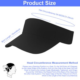 AOMIG Sport Sun Visor Hats for Women Men, Black Adjustable Empty Top Baseball Cap Golf Tennis Visors Running Casual Folding Cap Unisex Breathable Hat Twill Summer Sun Visor Cap for Outdoor