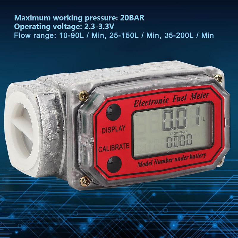 Fuel Flow Meter, Mini Digital Turbine Flowmeter, Diesel Fuel Flow