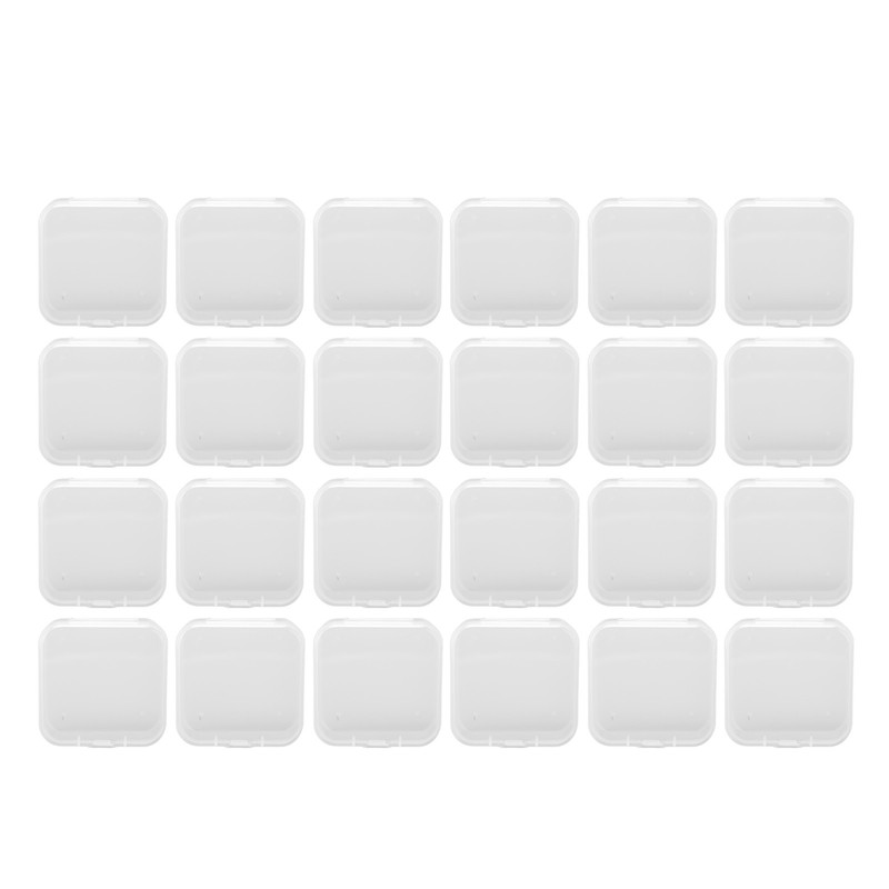 24pcs Mini Clear Jewelry Box Transparent Portable Small Plastic Storage