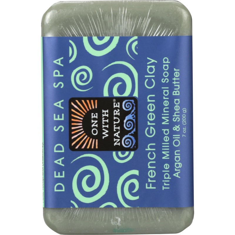 One With N 6 Piece French Clay Soap, Green, 7