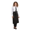 Whites Chefs Clothing Regular Waist Apron, Black, Material: Polycotton, Measurements: