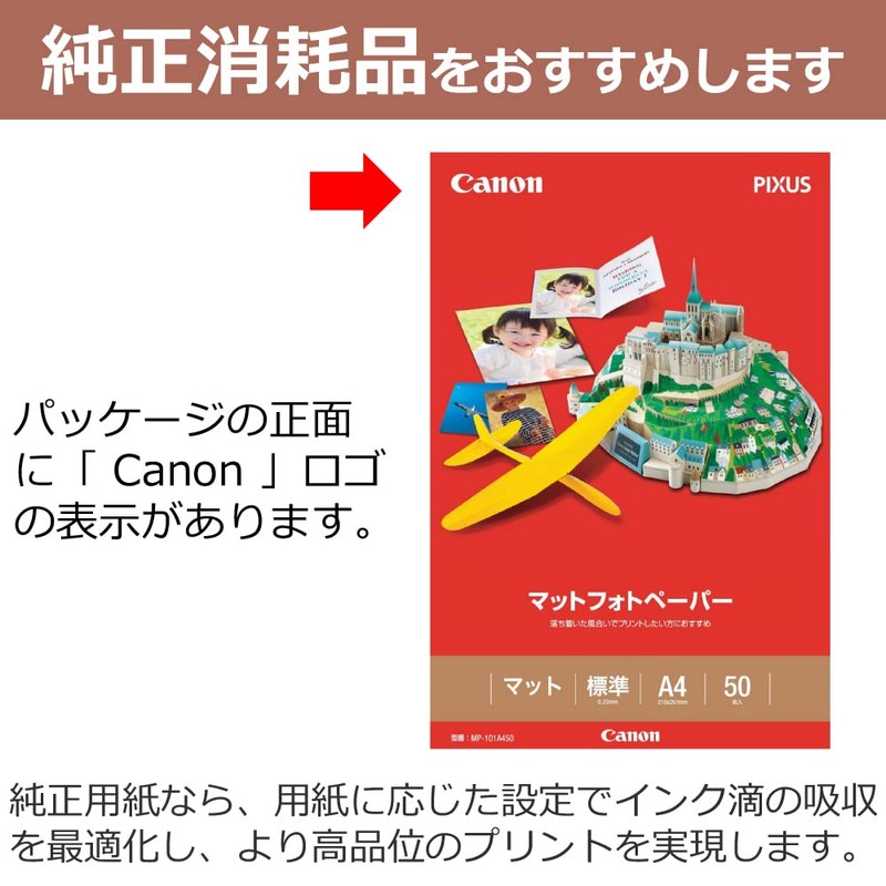 CANON マットフォトペーパー A4 MP-101A450