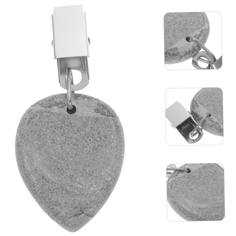 LIFKOME 4Pcs Decorative Tablecloth Weights with Clip Elegant Stone Hangers