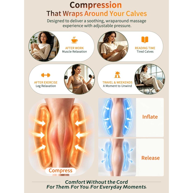 Relieve Muscle Fatigue & Restore Leg Comfort-Warm Gray