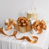 HUIHUANG Burnt Orange Satin Wired Ribbon 2.5 inch Easter Wired