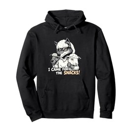 I Came for the Snacks Funny Wolf Pullover Hoodie
