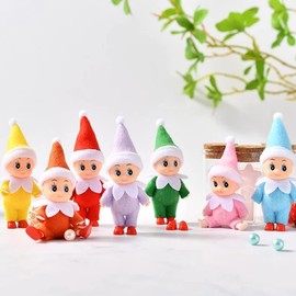 JHBEMAXS 2 PCS Mini Baby Elf Twins Kindness Elves Craft Set Decoration Tiny Dolls for Girls Boys Kids Adults (Pack of 2 Pieces Red)