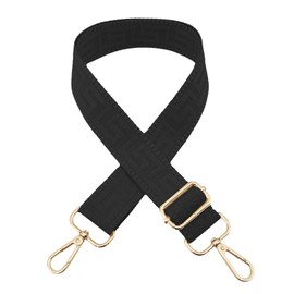 Grantop Shoulder Strap for Bags, Bag Strap, Gold, Bag Strap, Shoulder Strap, Adjustable Shoulder Strap for Men and Women, DIY Accessories for Bag, Pure Black