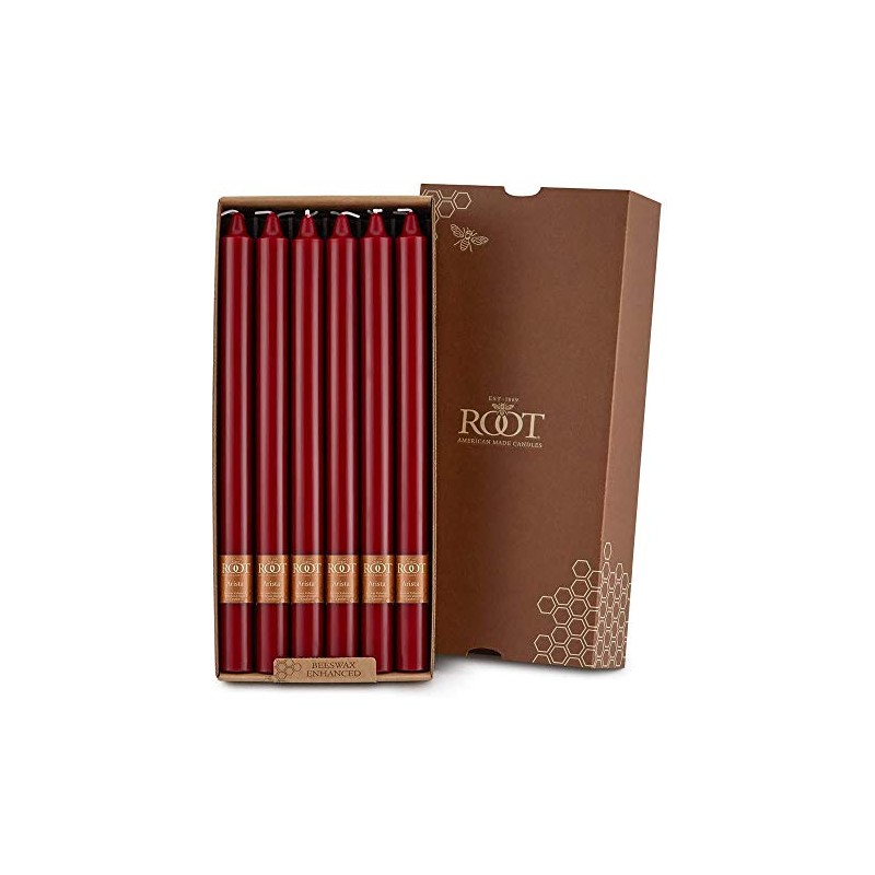 Root Candles Unscented Dinner Candles Premium Beeswax Blend Boxed Candle