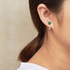 Philip Jones May (Emerald) Birthstone Clip On Earrings Created with