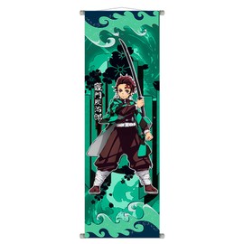 PQKL-party Demon Slayer Poster Tanjiro Poster Anime Demon Slayer Tanjiro 70×25cm für Wanddekoration Rollbild für Wanddekoration Raumdekoration