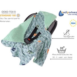 Swaddling Blanket 100% Cotton 85 x 85 cm Cuddly Blanket for Pushchairs Baby Car Seat Universal Baby Blanket Double Sided Baby Blanket Buggy Car Seat