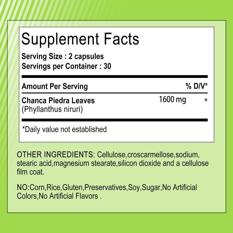 pslalae Chanca Piedra Capsules 1600mg - Liver & Kidney Support,