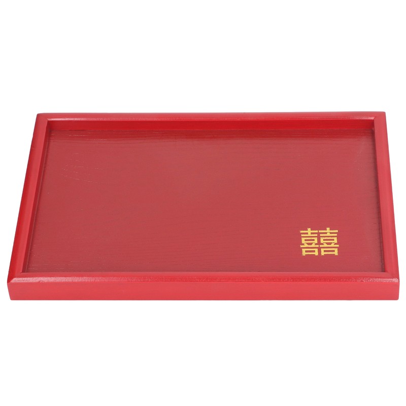 Wood Serving Tray Decorative Serving Platter Snack Fruit Plate for