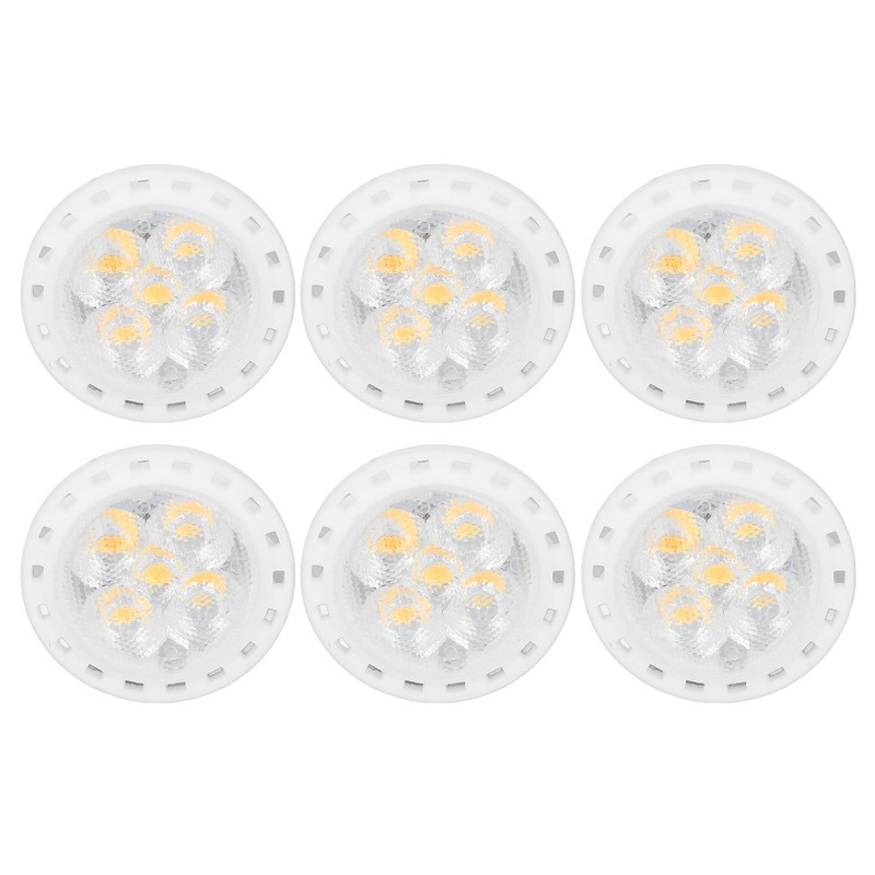 6pcs Brightness Dimming LED Spot Light Bulbs 360LM MR11 LED
