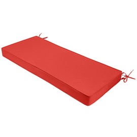 Olliwand Outdoor Bench Cushion 45x18 Inch Waterproof/Fade-Resistant Patio Furniture Cushions, Non-Slip Bench Cushions for Outdoor Furniture with Ties, Handles,Red
